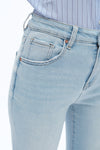 High Rise Jeans With Rolled Hem-Straight-BAYEAS