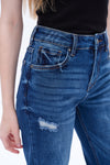 High Rise Wide Leg Denim Jeans-Wide Leg-BAYEAS
