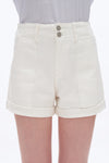 White High Rise Shorts-Shorts-BAYEAS