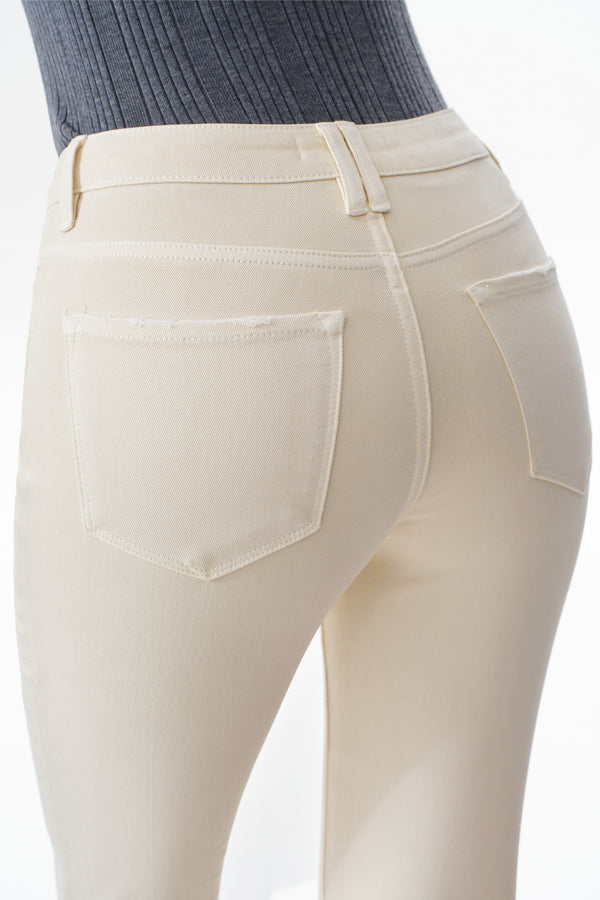 Emily High Rise Distressed Flare