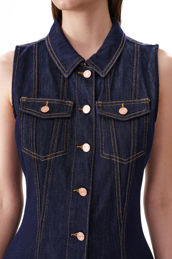 Relaxed Denim Cardigan Dress