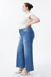 High Rise Ankle Wide Leg Jeans