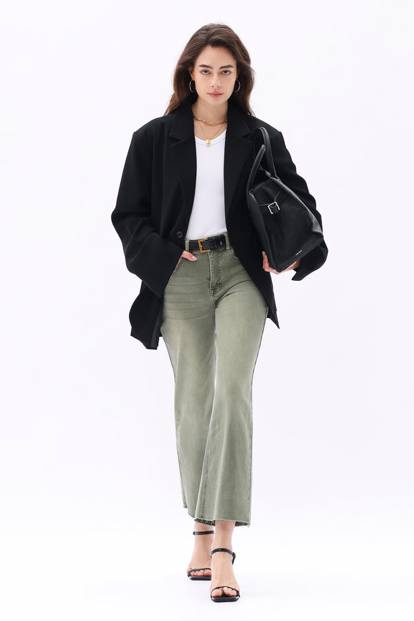 High Rise Wide Leg Denim Jeans