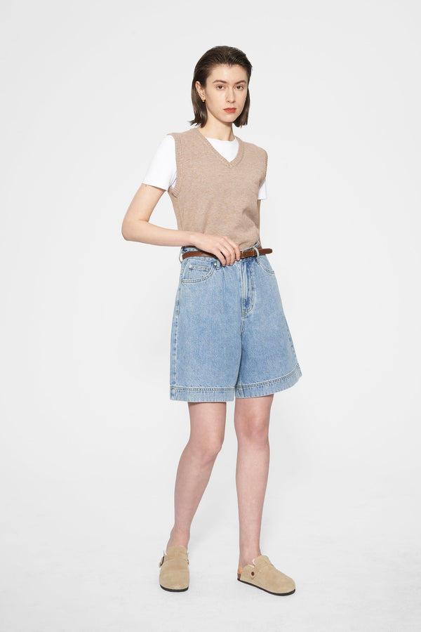 Amanda Bermuda Denim Shorts-Bermuda Shorts-BAYEAS
