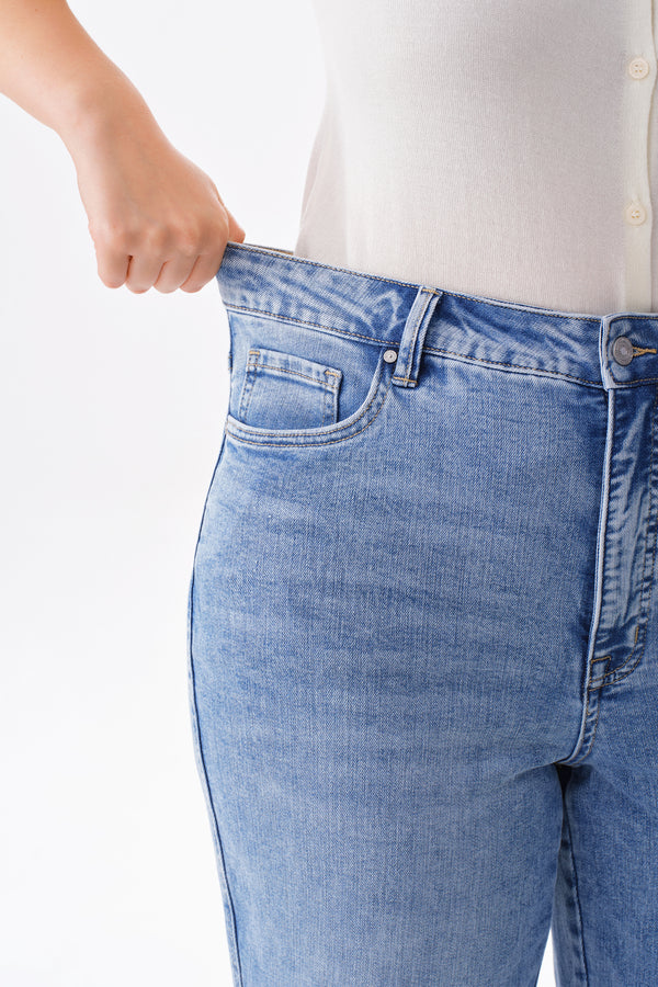 High Rise Slit Bootcut Jeans