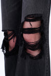 90s Vintage Distressed Crop Jeans-Flare & Bootcut-BAYEAS