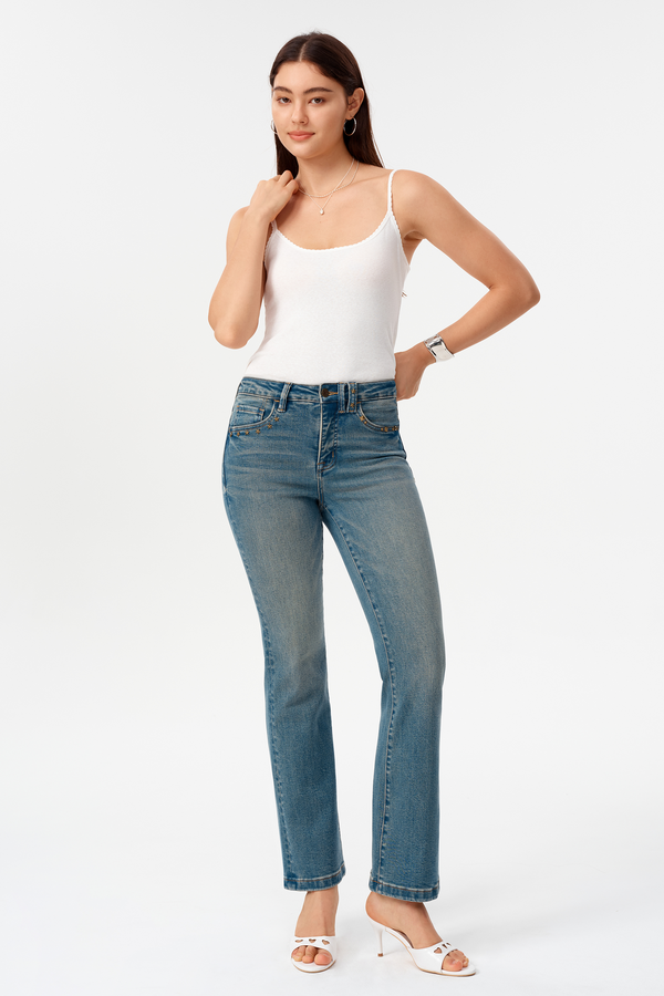 Valentine Mid Rise Flare Jeans