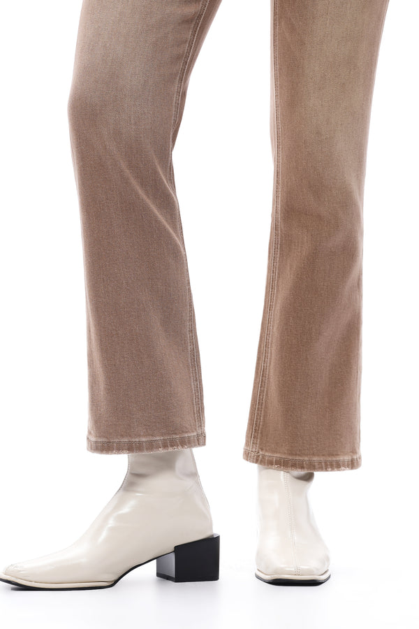 High Rise Cropped Flare Denim Jeans