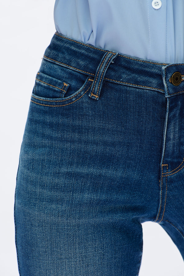 Low Rise Bootcut Jeans-Flare-BAYEAS