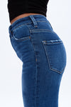 Butt Lifting Flare Denim Jeans-Flare & Bootcut-BAYEAS