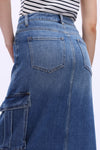 MID RISE CARGO MAXI SKIRT-Skirts-BAYEAS