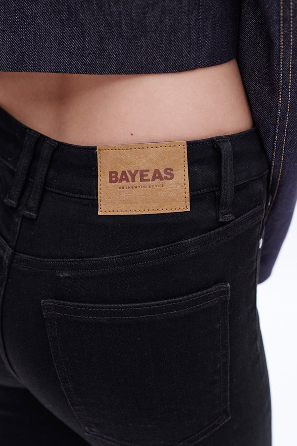 High Rise Skinny Denim Jeans-Skinny-BAYEAS