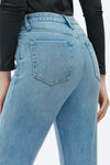 High Rise Straight Jeans-Straight-BAYEAS