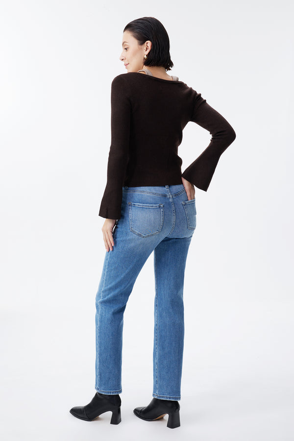 High Rise Vintage Straight Leg Jeans