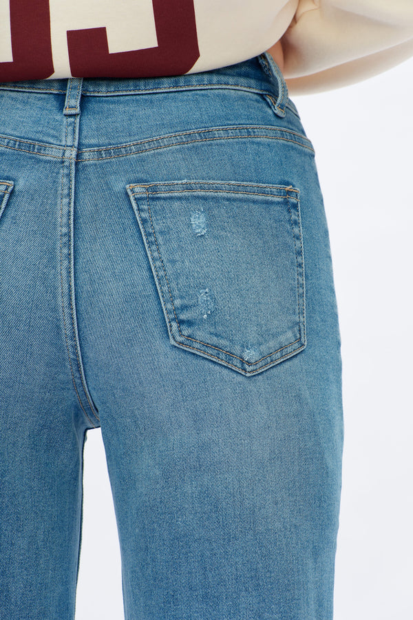 High Rise Wide Leg Jeans-Wide Leg-BAYEAS