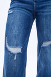 High Rise Wide Leg Denim Jeans-Wide Leg-BAYEAS