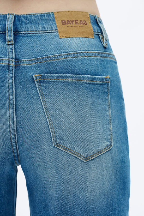 Mid Rise Wide Leg Jeans-Wide Leg-BAYEAS