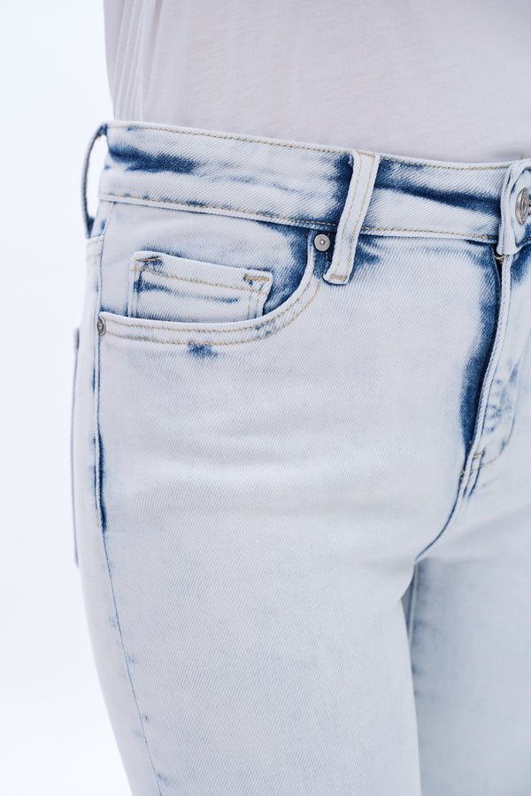 Beth Skinny Jeans With Frayed Hem-Skinny-BAYEAS