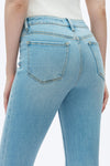 High Rise Rhinestone Jeans-Flare-BAYEAS