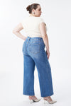 High Rise Ankle Wide Leg Jeans