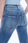 High Rise Flare Denim Jeans With Clean Hem-Flare & Bootcut-BAYEAS