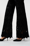 High Rise Lace Rhinestone Wide Leg Jeans