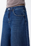 Mid Rise Deep Indigo Barrel Jeans