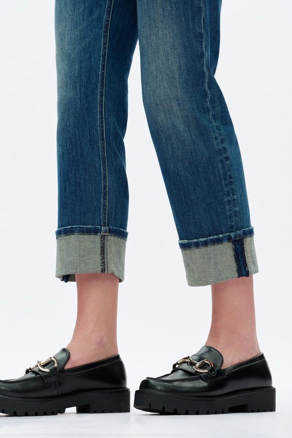 Low Rise Straight Leg Jeans-Straight-BAYEAS