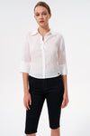 Mid Rise Skimmer Capri Jeans