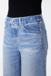 Distressed High Rise Wide Leg Jeans