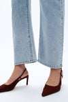 Mid Rise Barrel Leg Jeans-Wide Leg-BAYEAS
