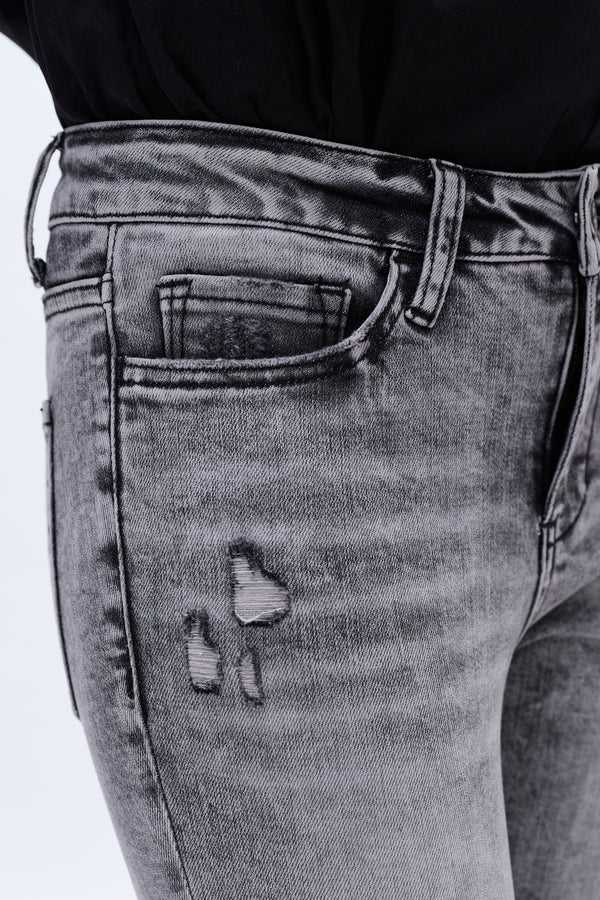 Mid Rise Skinny Jeans-Skinny-BAYEAS