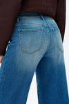 Mid Rise Wide Leg Jeans-Wide Leg-BAYEAS