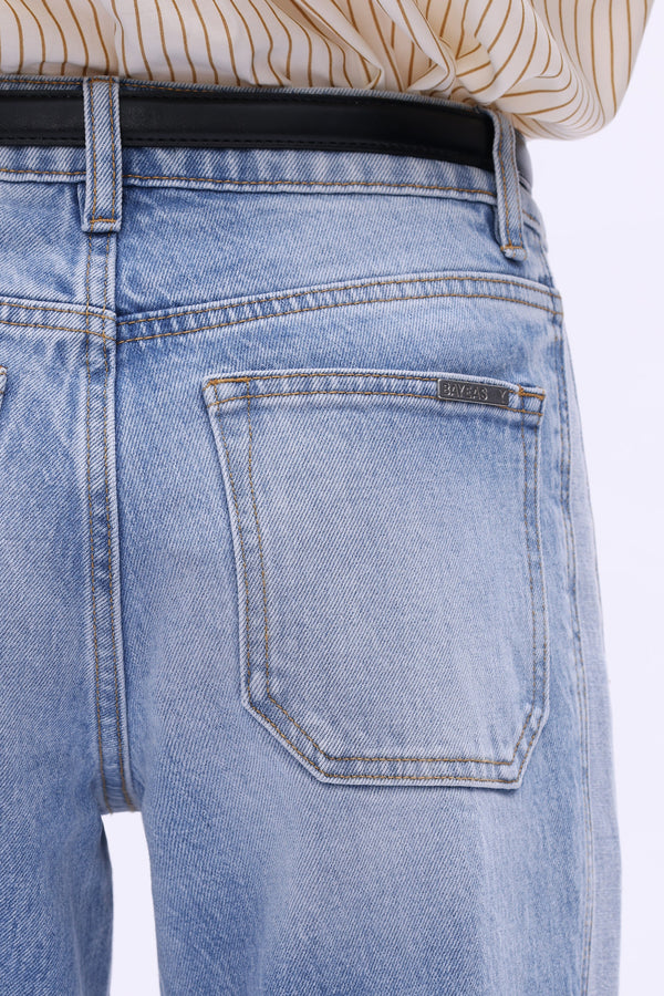 JEREMY MID-RISE TWO-TONES WIDE LEG-BAYEAS