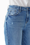 High Rise Drawstring Wide Leg Jeans