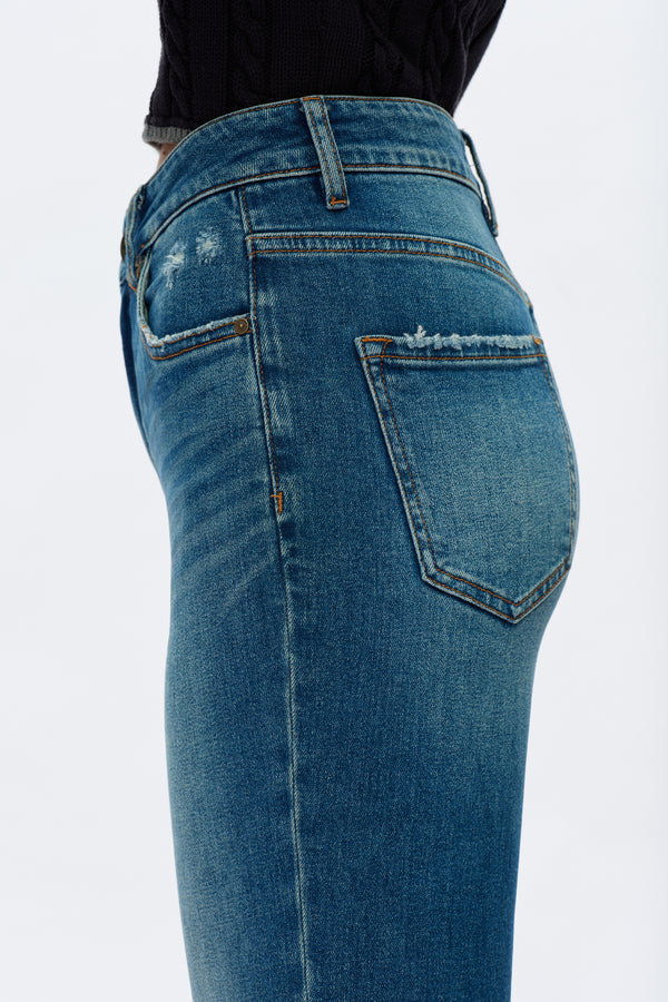 High Rise Wide Leg Denim Jeans