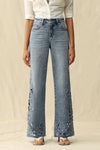 Mid Rise Wide Leg Jeans