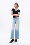 High Rise Wide Leg Raw Hem