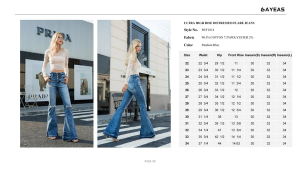 HIGH RISE FLARE JEANS-BAYEAS