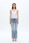 Faded Washed Flare Jeans-Flare & Bootcut-BAYEAS