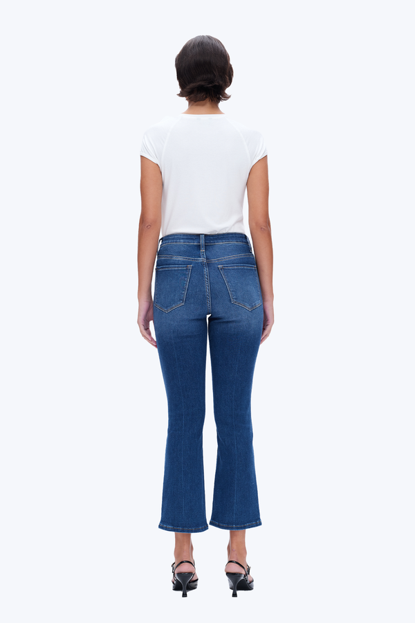 High Rise Bootcut Flare Denim Jeans-Flare & Bootcut-BAYEAS