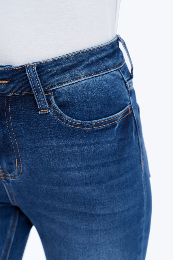 High Rise Bootcut Flare Denim Jeans-Flare & Bootcut-BAYEAS