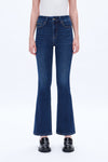 High Rise Bootcut Flare Denim Jeans-Flare & Bootcut-BAYEAS