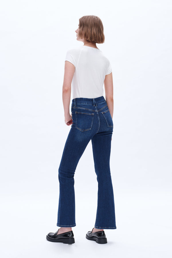High Rise Bootcut Flare Denim Jeans-Flare & Bootcut-BAYEAS
