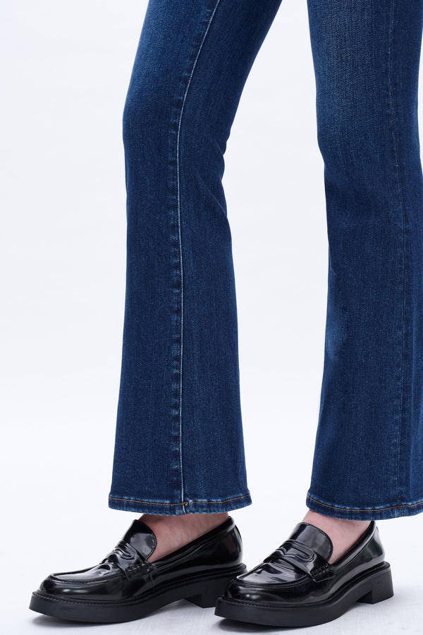 High Rise Bootcut Flare Denim Jeans-Flare & Bootcut-BAYEAS