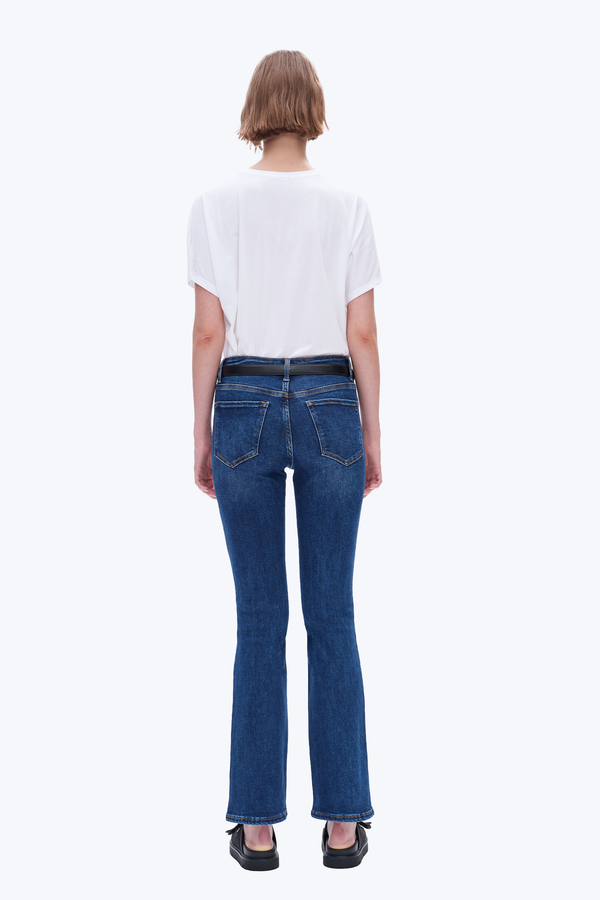 High Rise Bootcut Denim Jeans-Flare & Bootcut-BAYEAS