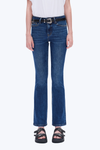 High Rise Bootcut Denim Jeans-Flare & Bootcut-BAYEAS