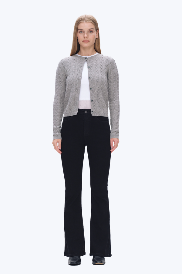 High Rise Flare Denim Jeans With Crinkle-Flare & Bootcut-BAYEAS