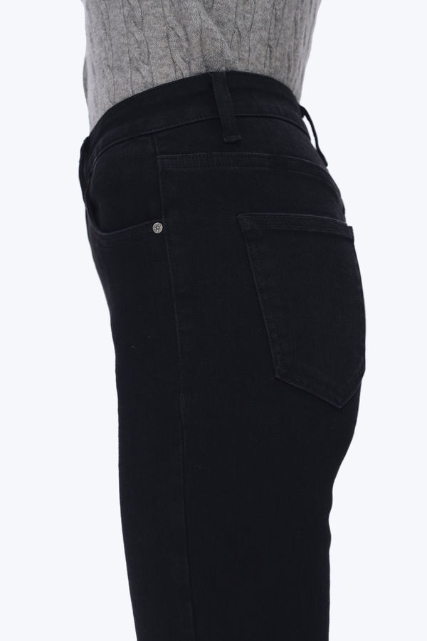 High Rise Flare Denim Jeans With Crinkle-Flare & Bootcut-BAYEAS