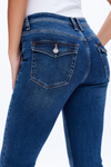 Jess Mid Rise Flare Jeans-Flare & Bootcut-BAYEAS